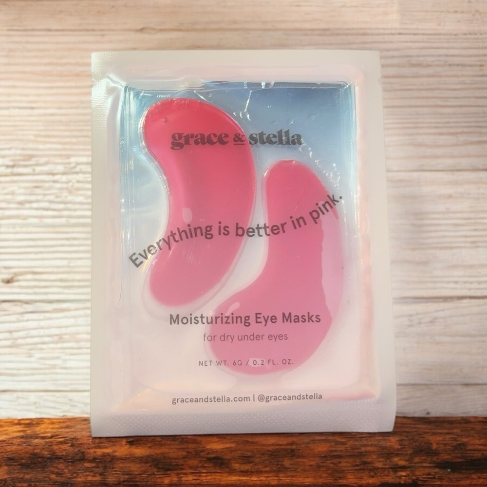 Grace & Stella Moisturizing Eye Mask for under eyes 
2 packs. Pink pink pink